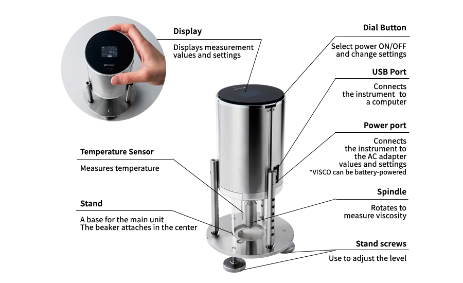 ATAGO VISCO™ 895 Rotasyonel Viskozimetre 50... 99.999.999 cP