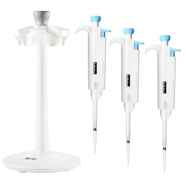 DLAB MicroPette Plus SET3 3 Adet Otomatik Pipet ve 6'lı Stand Komple 20-200, 100-1000, 1000-5000 μl Pipet Uçları Dahildir