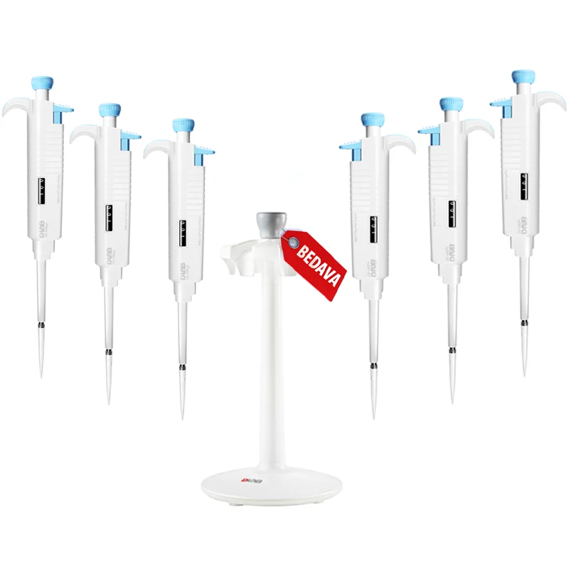 DLAB MicroPette Plus SET4 6 Adet Otomatik Pipet ve 6'lı Stand Komple 0.5-10, 10-100, 100-1000 μl, 2-20, 20-200, 100-1000 μl, Pipet Uçları Dahildir DLAB MicroPette Plus SET4 6 Adet Otomatik Pipet ve 6'lı Stand Komple 0.5-10, 10-100, 100-1000 μl, 2-20, 20-200, 100-1000 μl, Pipet Uçları Dahildir