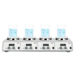 DLAB MS-H340-S4 SET 4 Bölmeli Isıtıcılı Manyetik Karıştırıcı SET 200... 1.500 rpm / 25... 340 °C / 4 x 10 L