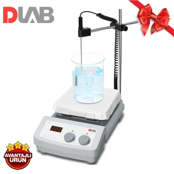 DLAB MS7-H550-S SET2 Isıtıcılı Manyetik Karıştırıcı 00... 1.500 rpm / RT... 550 °C / 10 L