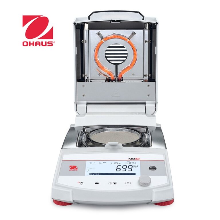 OHAUS MB32 Nem Tayin Cihazı 90 gr / 1 mg | 0,01% / 180 °C Yenilikçi Karbon Fiber Isıtma Teknolojisi