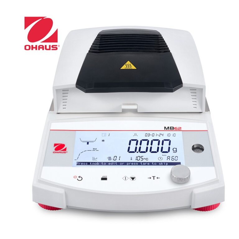 OHAUS MB62 Nem Tayin Cihazı 90 gr / 1 mg|0,01% / 200 °C Yenilikçi Karbon Fiber Isıtma Teknolojisi