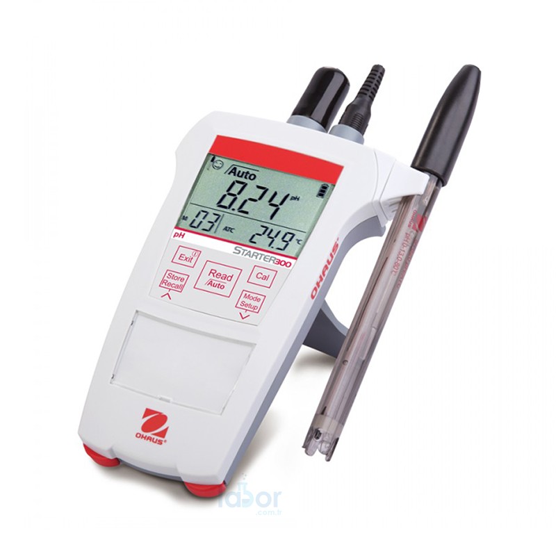 OHAUS ST 300 pH-G Portatif pH Metre ST270 Peynir Probu ile 0.00...14.00 pH / -1999... 1999 mV / 0... 100 °C