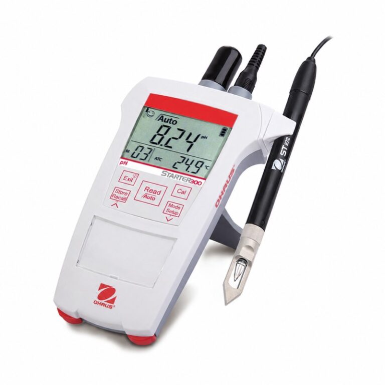 OHAUS ST 300 pH-G Portatif pH Metre ST272 Et Peynir Meyve Probu ile 0.00... 14.00 pH / -1999... 1999 mV / 0... 100 °C SET