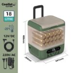 Coolist CLK18W 12/24Volt/ 220Volt 18 Litre Kompresörlü Tekerlekli Outdoor Oto Buzdolabı