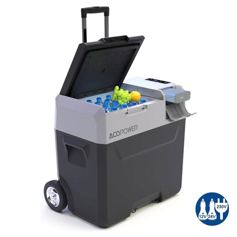 Acopower PX50 12/24/220Volt 50Litre Kompresörlü Tekerlekli Outdoor Oto Buzdolabı (Akü Dahil Değildir)